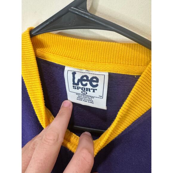 Vintage Minnesota Vikings Lee Sport Kids Sz M Crewneck Sweatshirt Purple - Picture 3 of 5